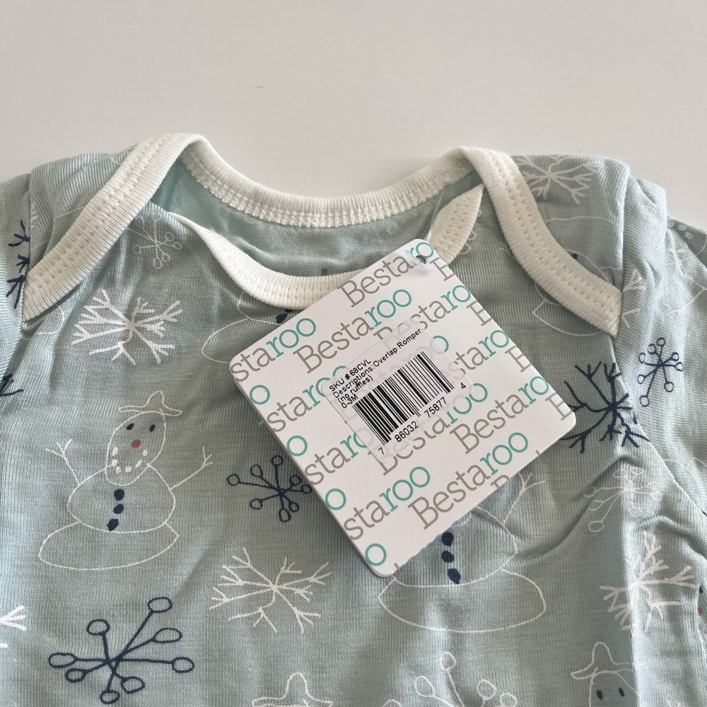 NWT bestaroo snowman Cozy Blue Kids Pajama - Picture 3 of 5